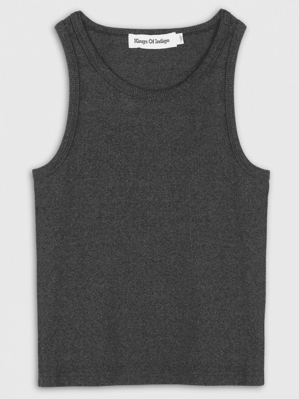 Kings Of Indigo Large Charcoal Ribbed Tank Top - Large